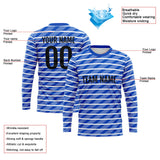 Custom Basketball Soccer Football Shooting Long T-Shirt for Adults and Kids Blue