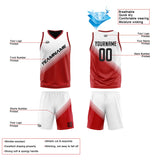 Custom Reversible Basketball Suit for Adults and Kids Personalized Jersey Black&Red