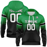 Custom Gradient Sweatshirt Hoodie For Man Woman Girl Boy Print Your Logo Name Number Green&Black