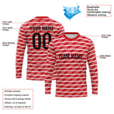 Custom Basketball Soccer Football Shooting Long T-Shirt for Adults and Kids Red