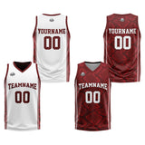 Custom White Dark Green Reversible Basketball Suit for Adults and Kids Personalized Jersey（复制）