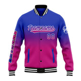 Custom Gradient Varsity Jacket Letterman jacket for Men, Women and Youth Royal Rose