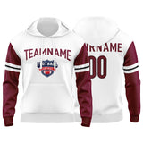 Custom Sweatshirt Hoodie For Men Women Girl Boy Print Your Logo Name Number Burgundy&White&Black