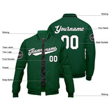 Custom Varsity Jacket Letterman jacket for Men, Women and Youth Grün Schwarz Weiß