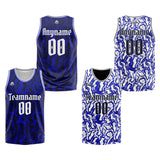 Custom Reversible Basketball Suit for Adults and Kids Personalized Jersey Navy&Royal