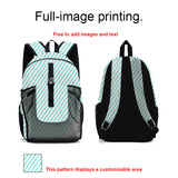 Customize White Black Sports Backpacks Featuring Personalized Names, Numbers and Logos