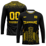 long sleeve basketball soccer football shooting shirt for adults and kids black