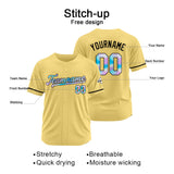 Custom Glod Baseball Jersey Stitched Design Personalized Hip Hop Baseball Shirts