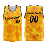 Custom Basketball Jersey Uniform Suit Printed Your Logo Name Number Leopard Print&Yellow