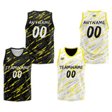 Custom Reversible Basketball Suit for Adults and Kids Personalized Jersey Damage-Yellow