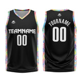 Custom Basketball Jersey Uniform Suit Printed Your Logo Name Number Black