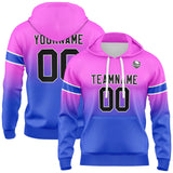 Custom Gradient Hoodie For Man Woman Girl Boy Print Your Logo Name Number Pink&Blue