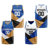 Custom Reversible Basketball Suit for Adults and Kids Personalized Jersey Royal&Gold