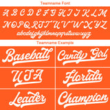 Custom Baseball Jersey Stitched Design Personalized Hip Hop Baseball Shirts Orange-White