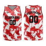 Custom Basketball Jersey Uniform Suit Printed Your Logo Name Number Red&White