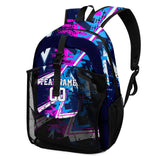 Customize White Blue Sports Backpacks Featuring Personalized Names, Numbers and Logos