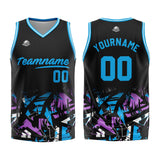 Custom Basketball Jersey Uniform Suit Printed Your Logo Name Number Black&White