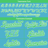 Custom Baseball Jersey Stitched Design Personalized Hip Hop Baseball Shirts Light Blue-Green