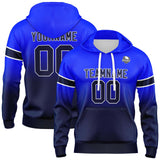 Custom Gradient Hoodie For Man Woman Girl Boy Print Your Logo Name Number Royal&Navy