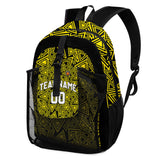 Customize Yellow Black Sports Backpacks Featuring Personalized Names, Numbers and Logos