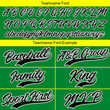 Custom Full Print Design Baseball Jersey Yellow-Green