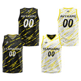 Custom Reversible Basketball Suit for Adults and Kids Personalized Jersey Damage-Yellow