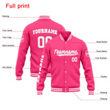 Custom Varsity Jacket Letterman jacket for Men, Women and Youth Pink White