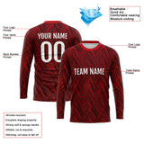 Custom Basketball Soccer Football Shooting Long T-Shirt for Adults and Kids Black-Red