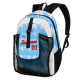 Customize Sports Backpacks Featuring Personalized Names, Numbers and Logos Light Blue