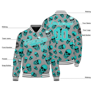 Custom cyan Varsity Jacket for Men Women and Youth with Personalized Letterman Jacket