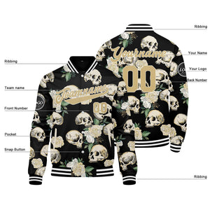 Custom  white rose Varsity Jacket for Men Women and Youth with Personalized Letterman Jacket