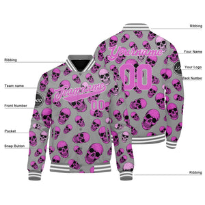 Custom pink Varsity Jacket for Men Women and Youth with Personalized Letterman Jacket