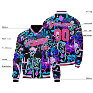 Custom Pink Varsity Jacket for Men Women and Youth with Personalized Letterman Jacket