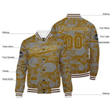 Custom brown gray Varsity Jacket for Men Women and Youth with Personalized Letterman Jacket