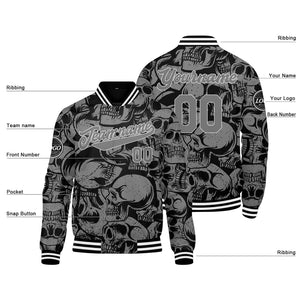 Custom black gray Varsity Jacket for Men Women and Youth with Personalized Letterman Jacket