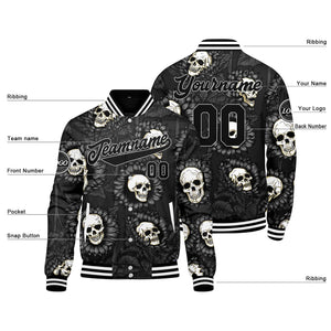 Custom Black and White Varsity Jacket for Men Women and Youth with Personalized Letterman Jacket