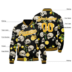 Custom lemon Varsity Jacket for Men Women and Youth with Personalized Letterman Jacket