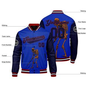 Custom  blue Varsity Jacket for Men Women and Youth with Personalized Letterman Jacket