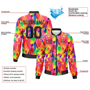 Custom Long Sleeve Windbreaker Jackets Uniform Printed Your Logo Name Number Feather