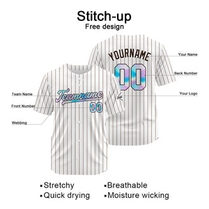 Custom Stripe-Brown Baseball Jersey Stitched Design Personalized Hip Hop Baseball Shirts