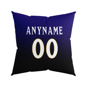 Custom Football Throw Pillow for Men Women Boy Gift Printed Your Personalized Name Number Purple&Black&Gold