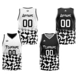 Custom Reversible Basketball Suit for Adults and Kids Personalized Jersey White&Black