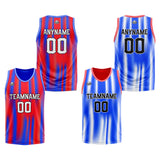 Custom Reversible Basketball Suit for Adults and Kids Personalized Jersey Red&Royal