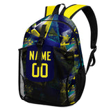 Customize Yellow Sports Backpacks Featuring Personalized Names, Numbers and Logos