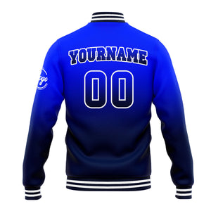 Custom Gradient Varsity Jacket Letterman jacket for Men, Women and Youth Royal Navy