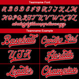 Custom Baseball Jersey Stitched Design Personalized Hip Hop Baseball Shirts Black-Red