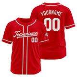 Custom Baseball Jersey Stitched Design Personalized Hip Hop Baseball Shirts Red-White