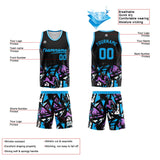 Custom Basketball Jersey Uniform Suit Printed Your Logo Name Number Black&White