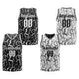 Custom Reversible Basketball Suit for Adults and Kids Personalized Jersey Black&White