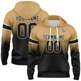 Custom Gradient Sweatshirt Hoodie For Man Woman Girl Boy Print Your Logo Name Number Gold&Black